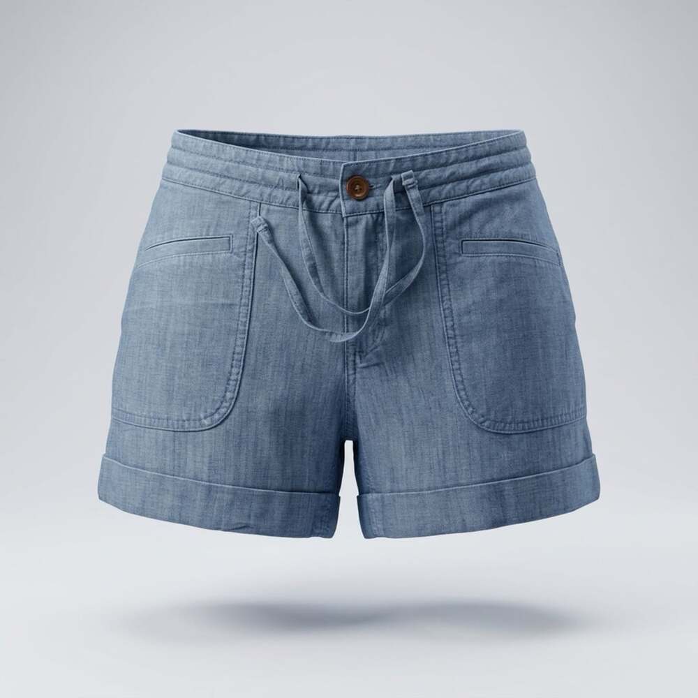 The North Face Shorts Size 2 Blue Drawstring Denim